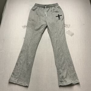 Cross Women's Jersey Flare Trackpant Heather Gray With Pockets Size Large, 4259
